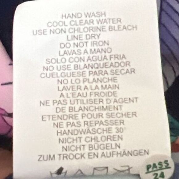 Swim Solutions Navy Multi Plus Size swimsuit Double Strap Tankini Size 16W $79 - Picture 13 of 15